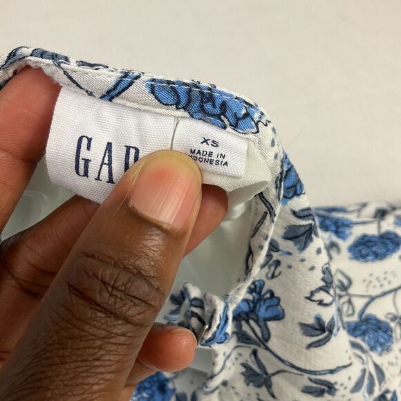 GAP Sundress Floral Spaghetti Strap Casual Pullover Pockets Relaxed Fit Lined XS - Picture 5 of 11